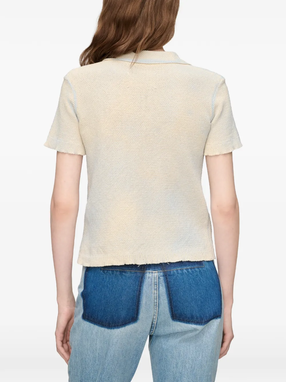 Maison Margiela katoenen poloshirt met tarwestiksel Beige
