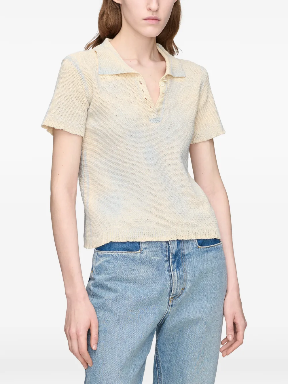 Maison Margiela katoenen poloshirt met tarwestiksel Beige