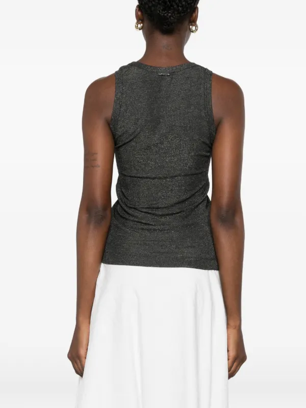 Brunello Cucinelli metallic-effect Sleeveless Top | Grey | FARFETCH