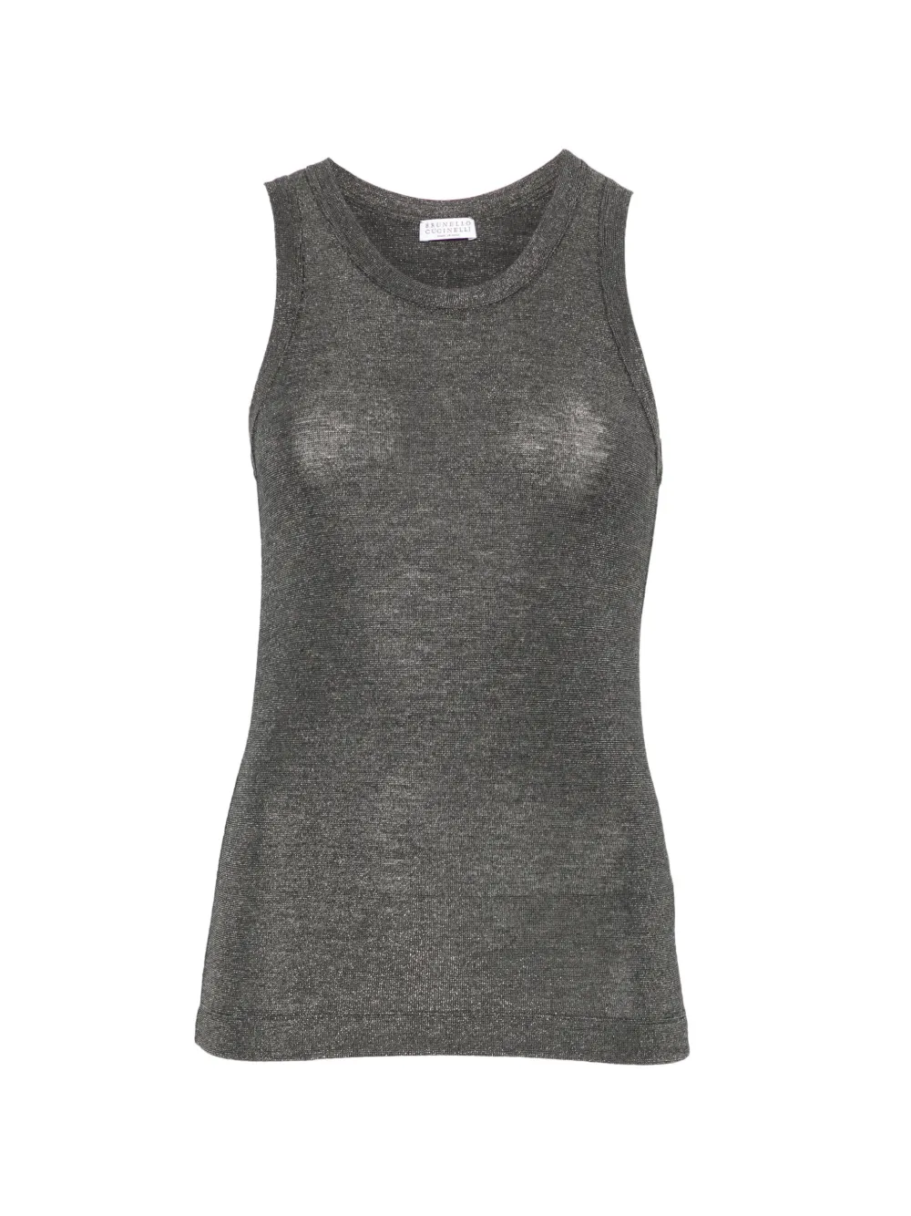 Brunello Cucinelli metallic-effect sleeveless top - Grigio