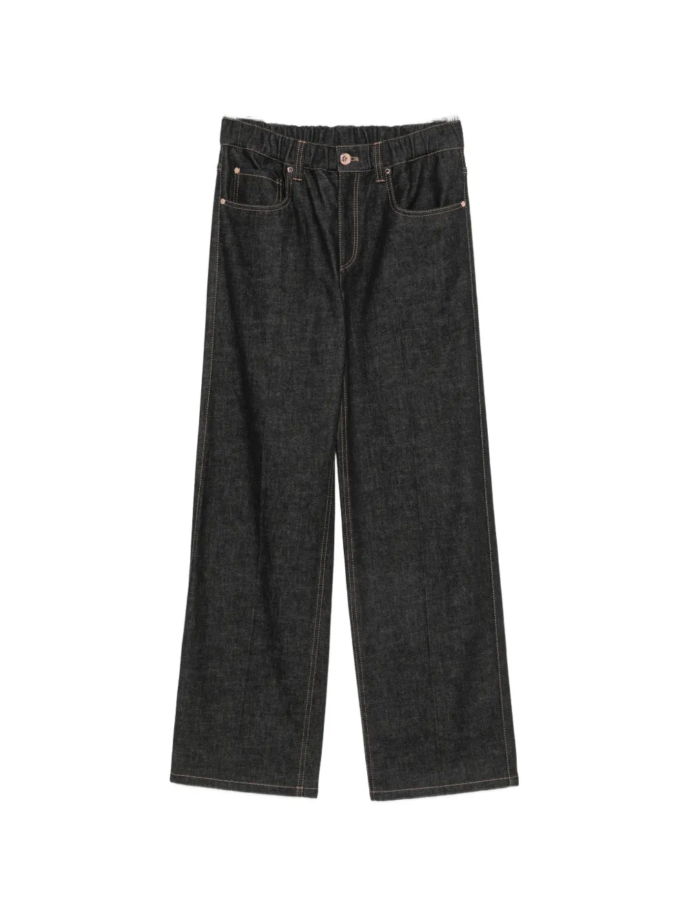 Brunello Cucinelli contrast-stitch jeans - Nero