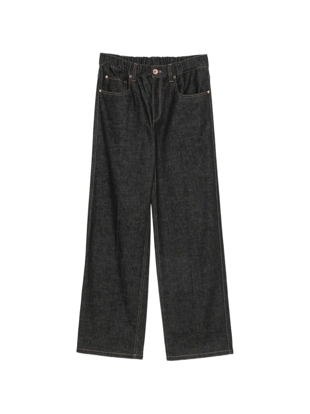 Brunello Cucinelli contrast-stitch jeans - Nero