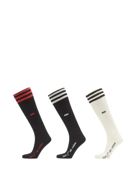 adidas x Avavav logo-embroidered striped socks (set of three)
