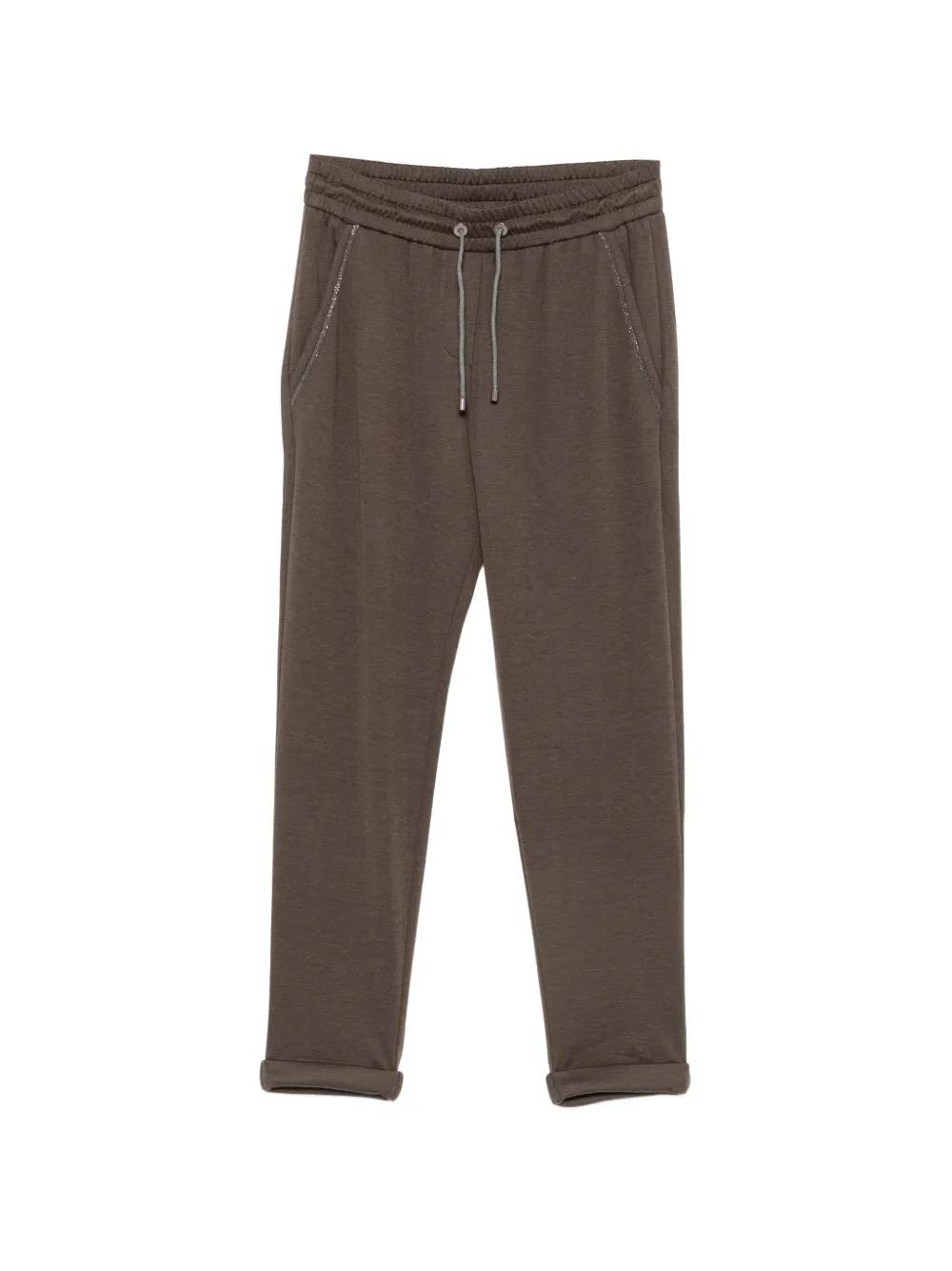 Brunello Cucinelli Monili-trim track pants - Marrone