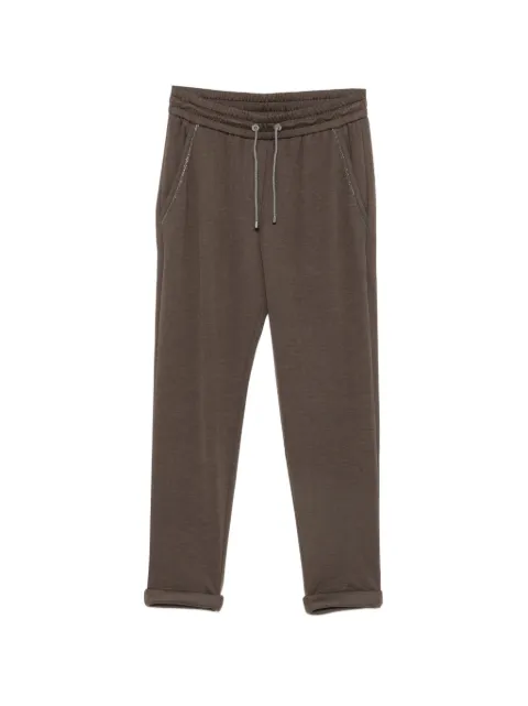 Brunello Cucinelli pantalones de chándal con ribete Monili