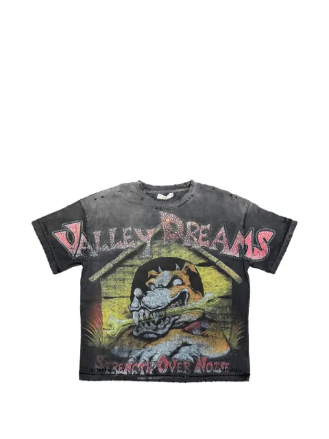 Vale distressed graphic-print T-shirt