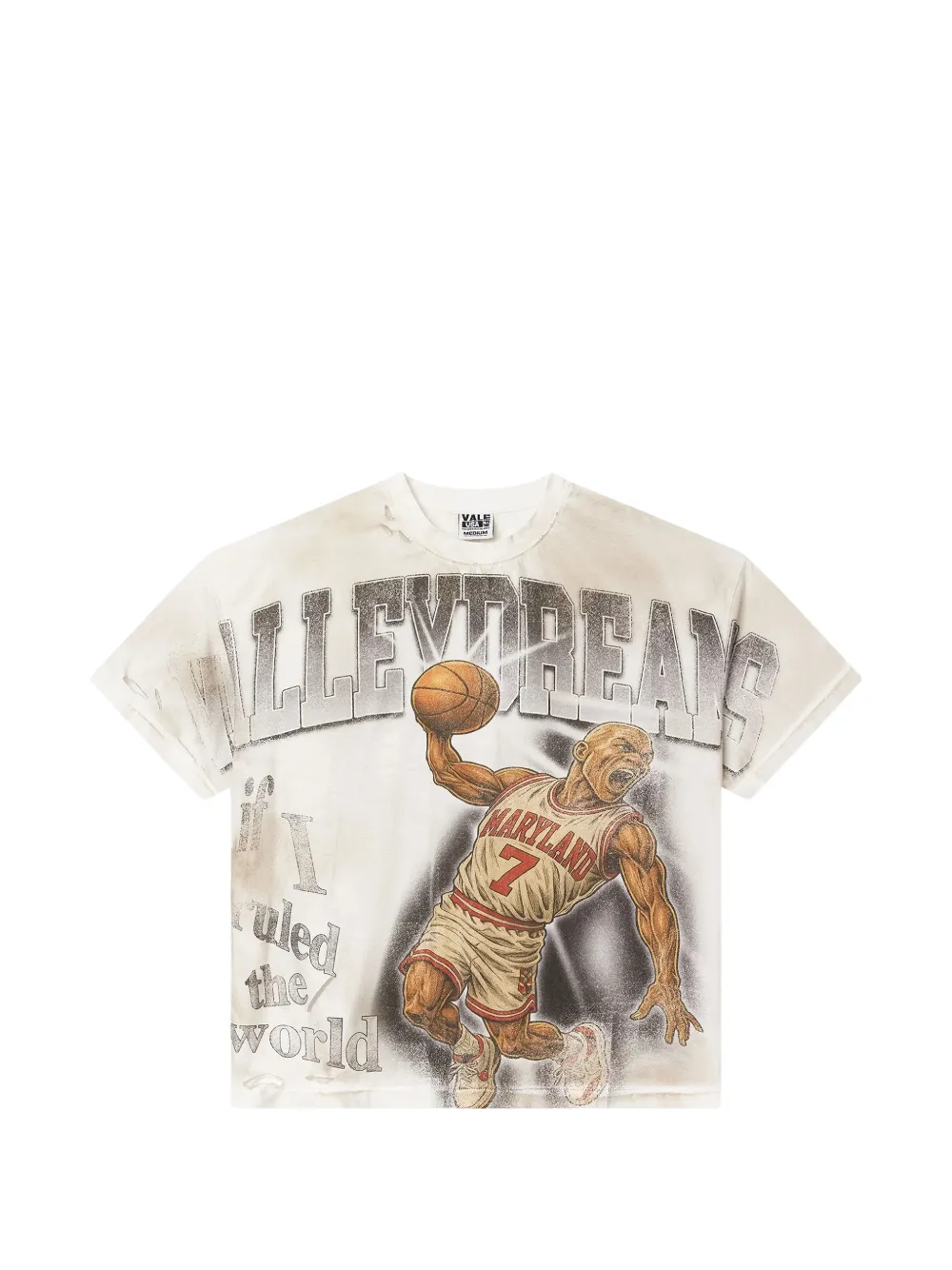 Vale Maryland Distressed-effect T-shirt In White