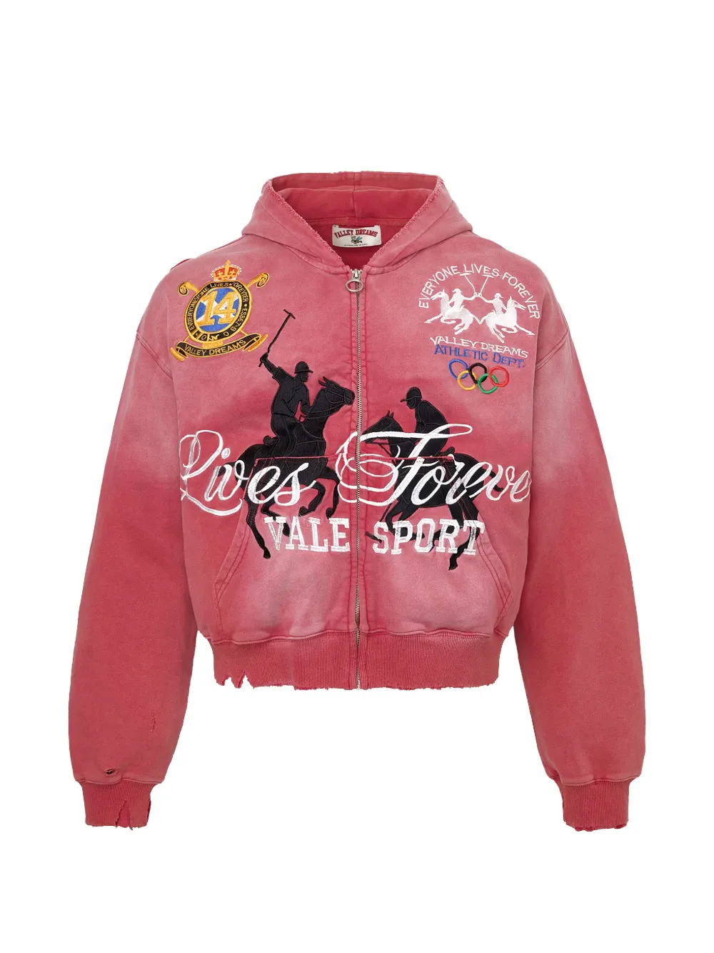 Vale Rockefeller zip-up hoodie - Rot