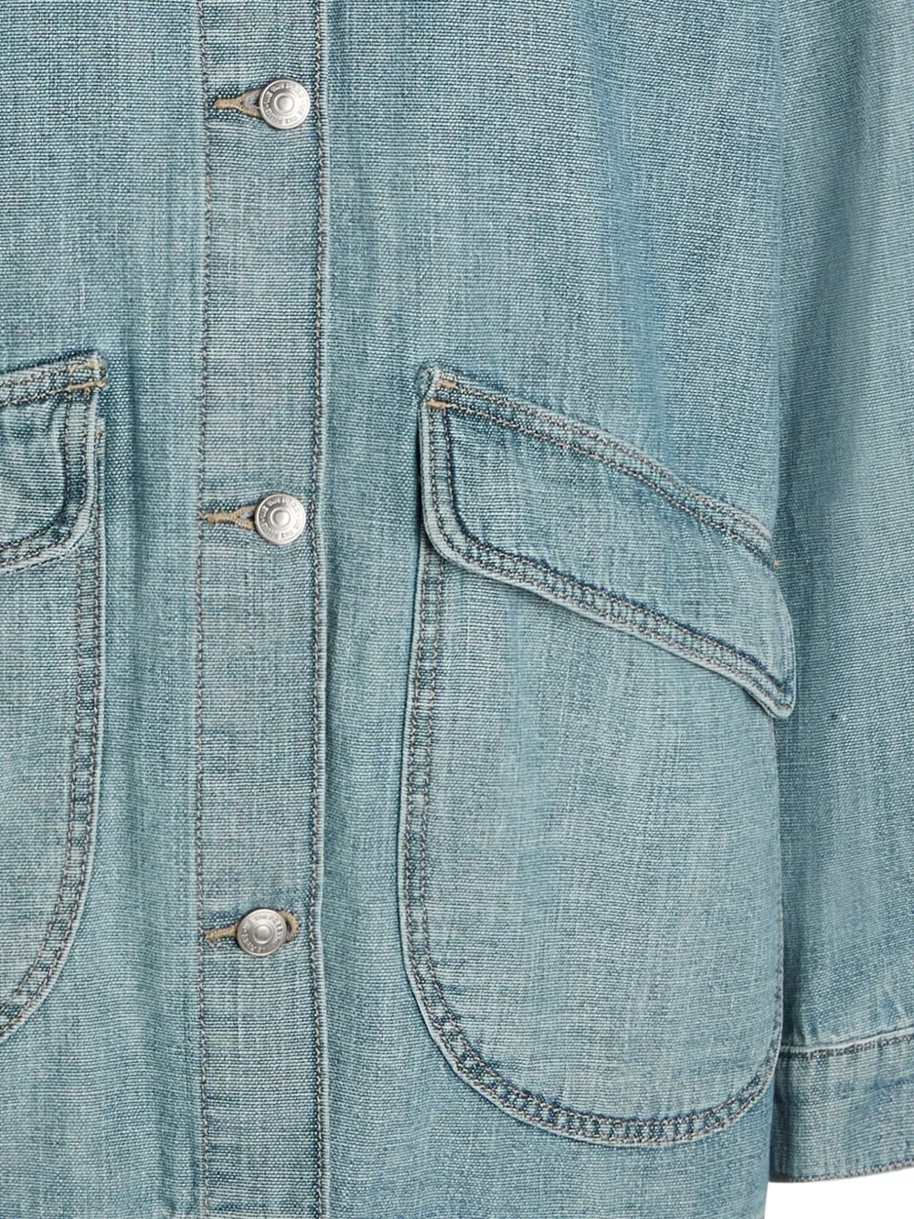 Free People We The Free Lemon denim jack met contrasterende kraag Blauw