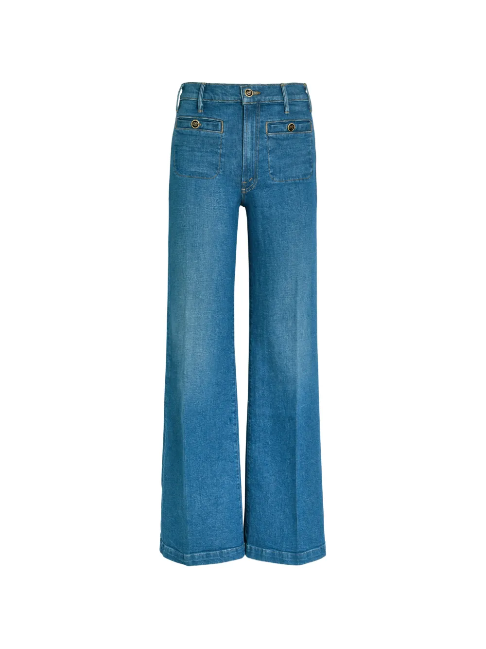 MOTHER The Stashed Hustler Roller Sneak wide-leg jeans - Blu