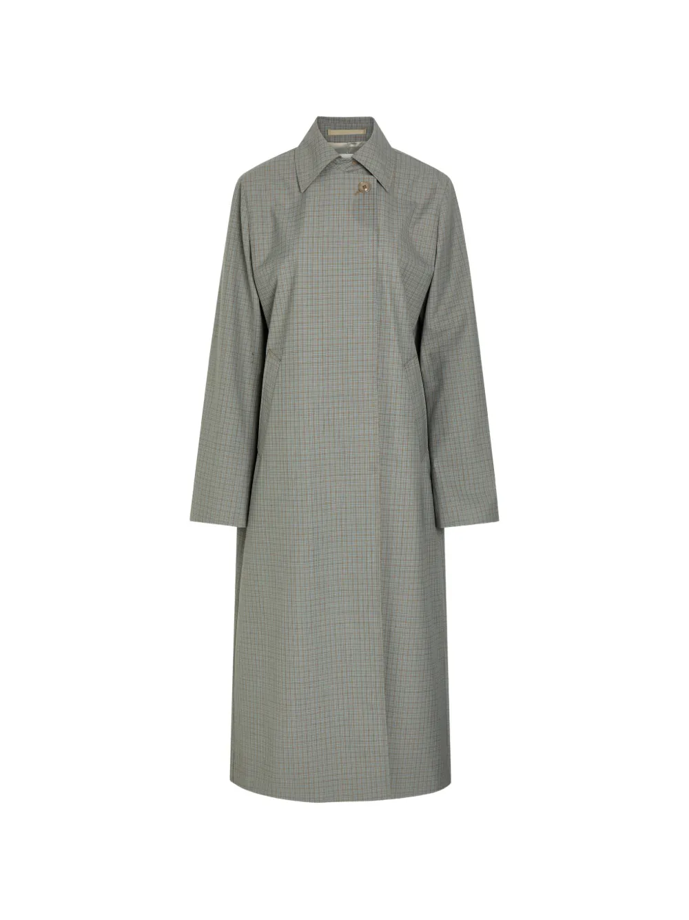 OUR LEGACY Capital check-pattern single-breasted trench coat - Grigio