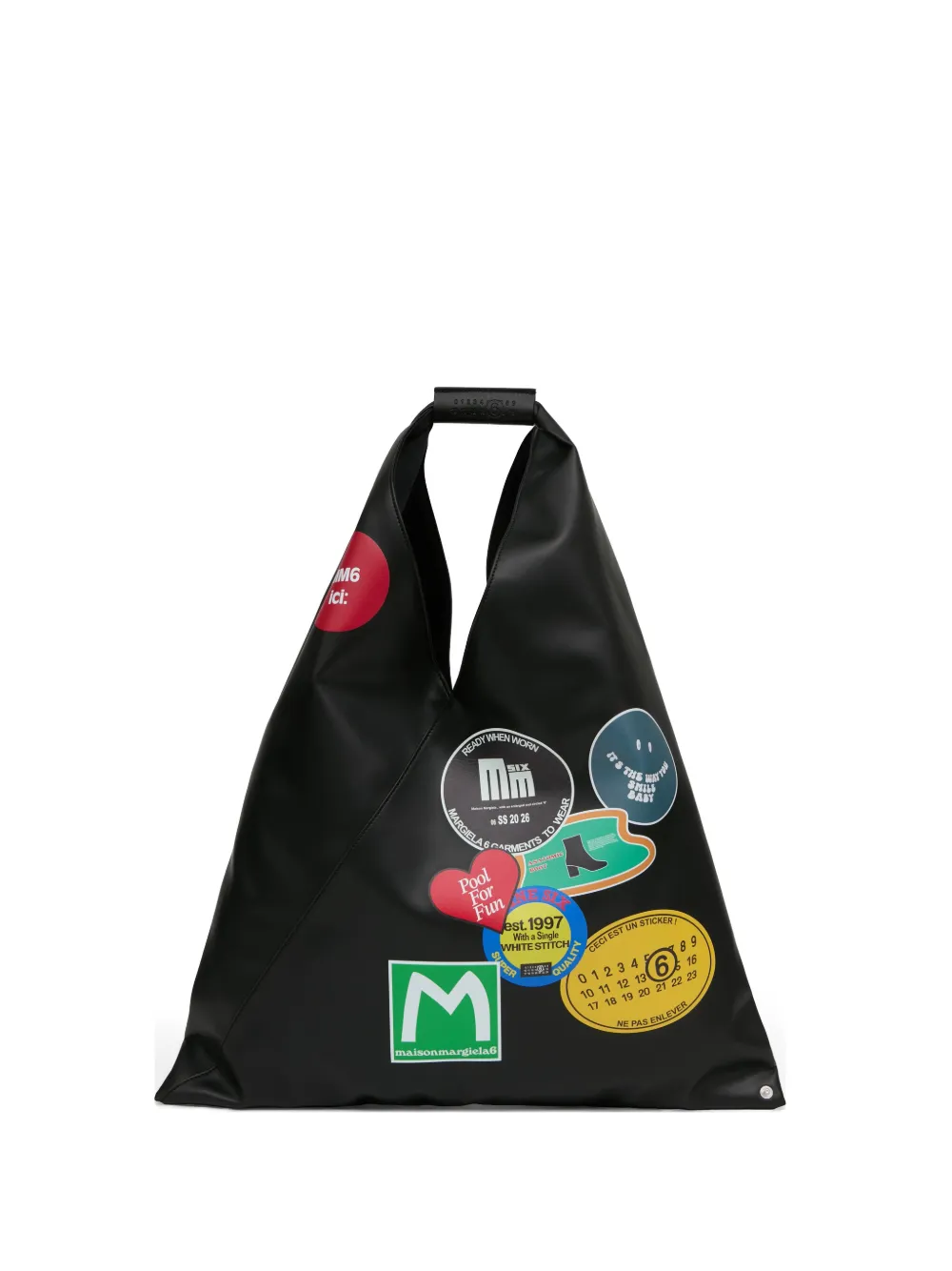 MM6 Maison Margiela Borsa tote Japanese con stampa - Nero