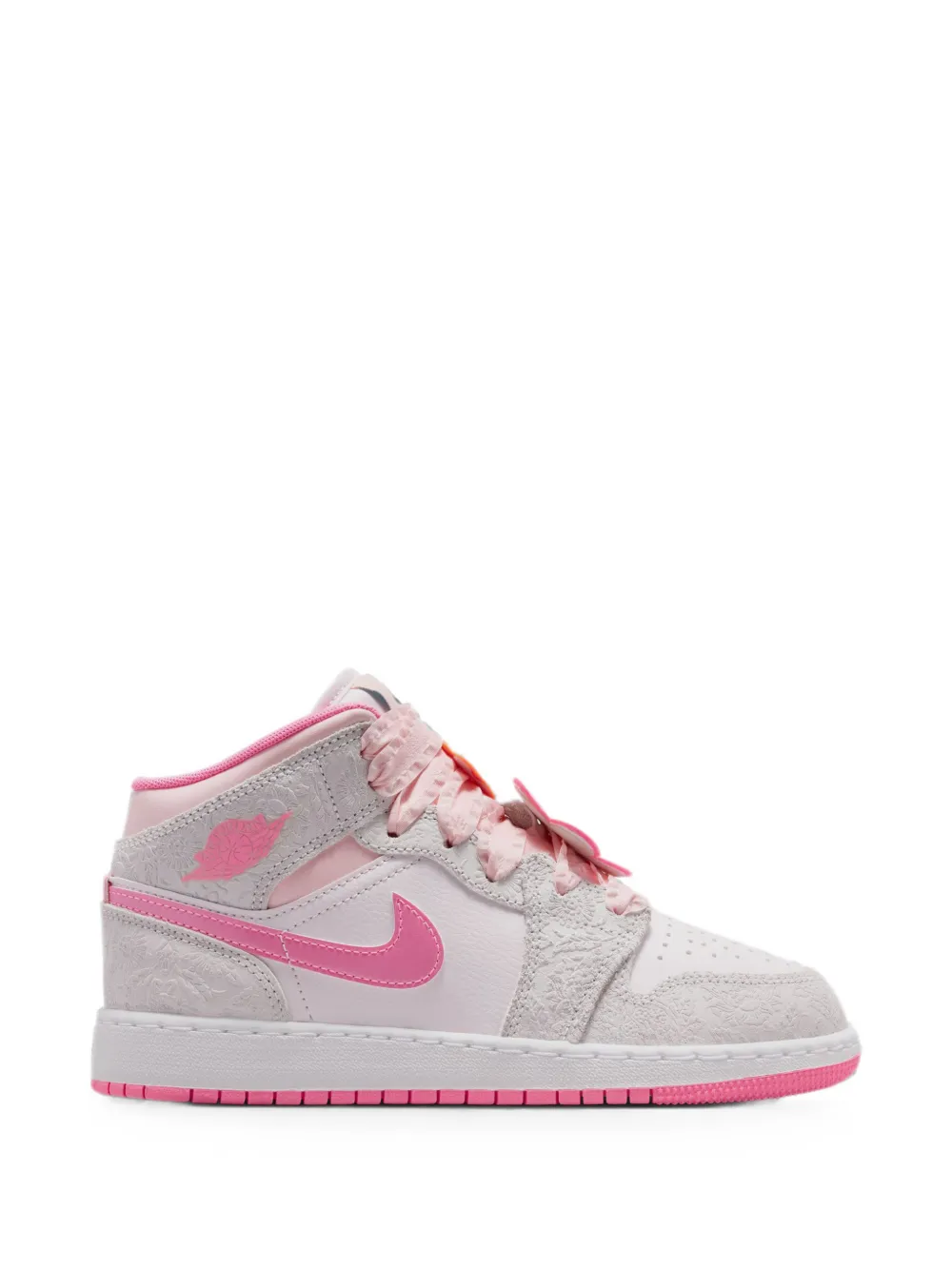 Jordan Kids Jordan 1 Mid ALT SE floral-motif sneakers - Bianco