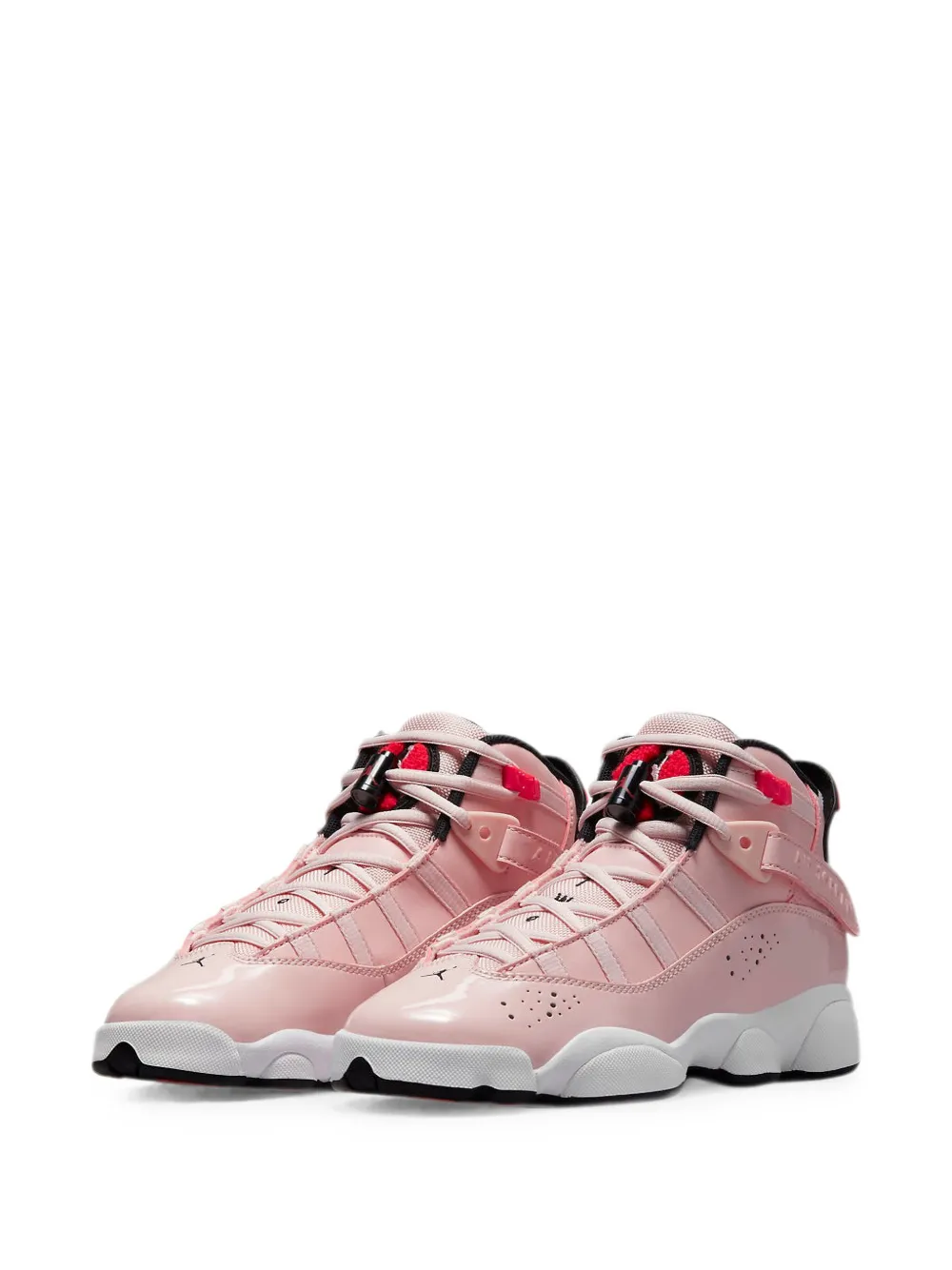 Jordan Kids 6 Rings GS patent-leather sneakers Roze