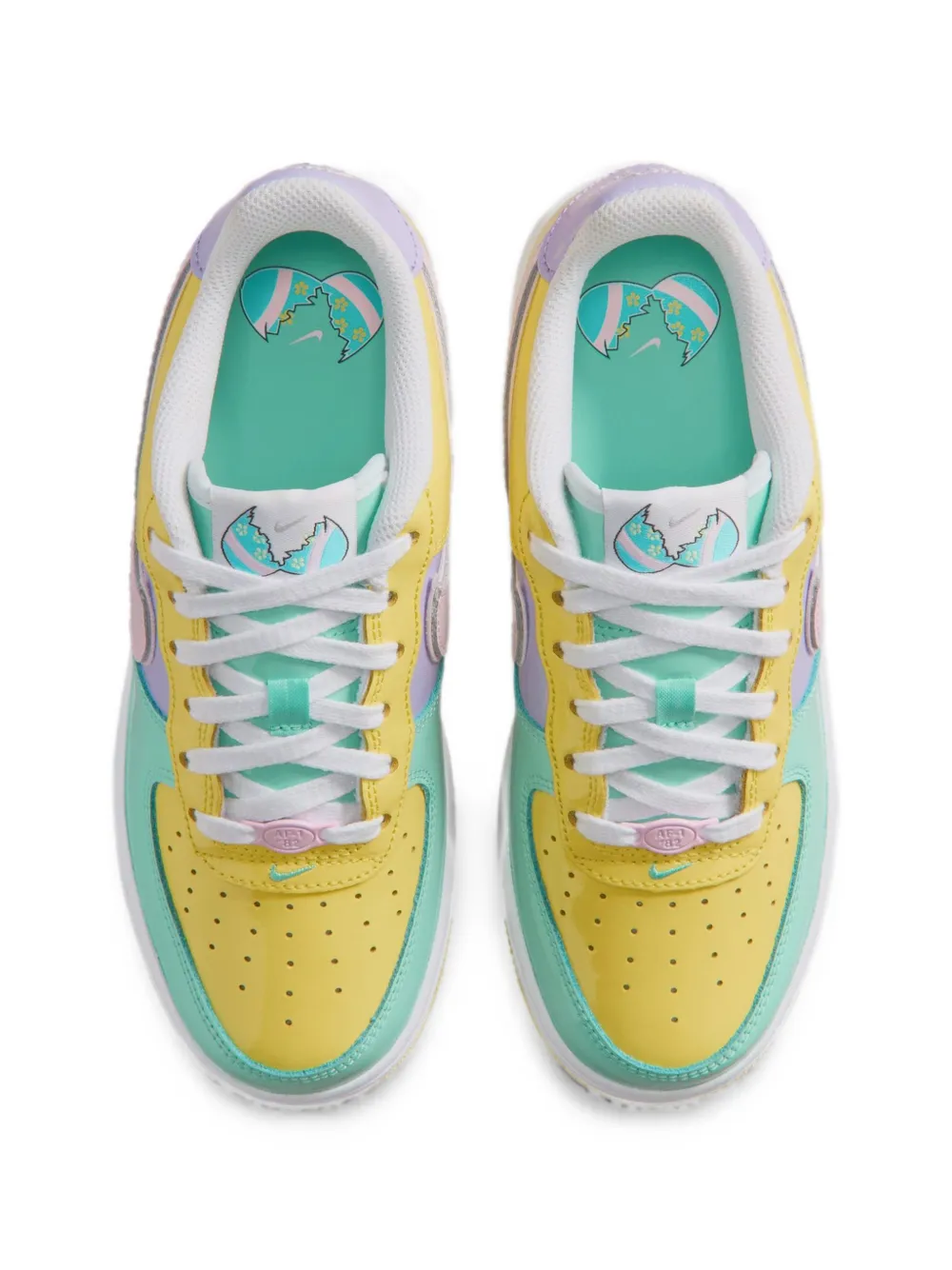 Nike Kids Air Force 1 low sneakers Geel