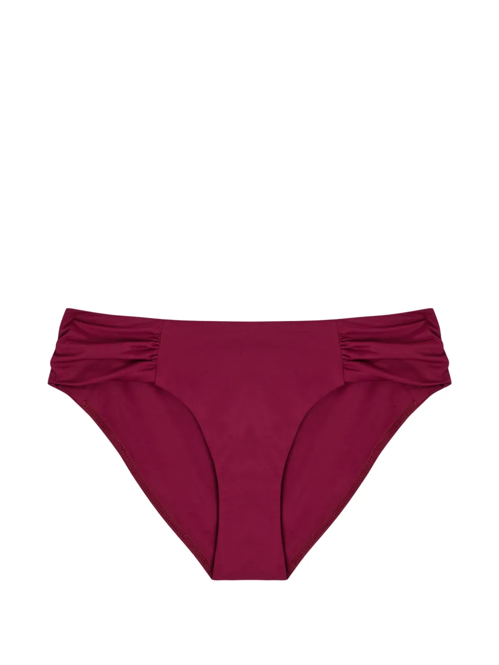 AWAY THAT DAY Naxos ruched bikini bottoms - Rosso