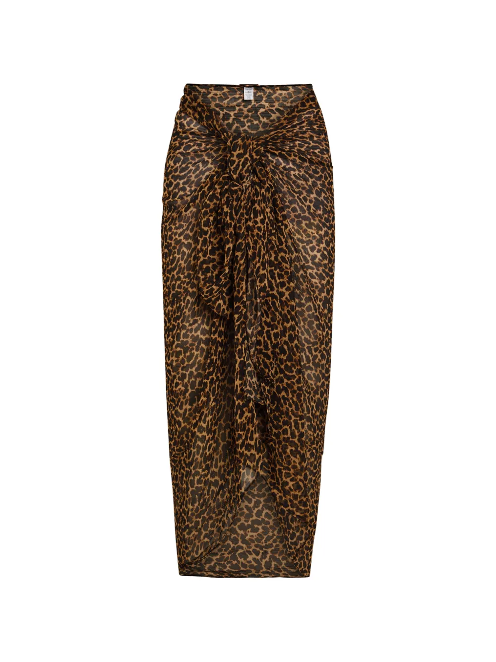 AWAY THAT DAY Santorini leopard-print sarong - Marrone