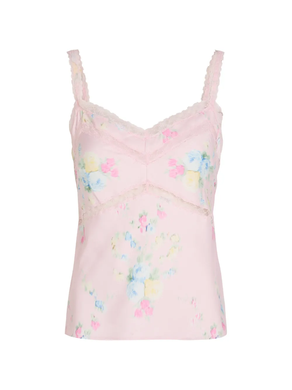 LoveShackFancy Lirena floral-print tank top - Pink