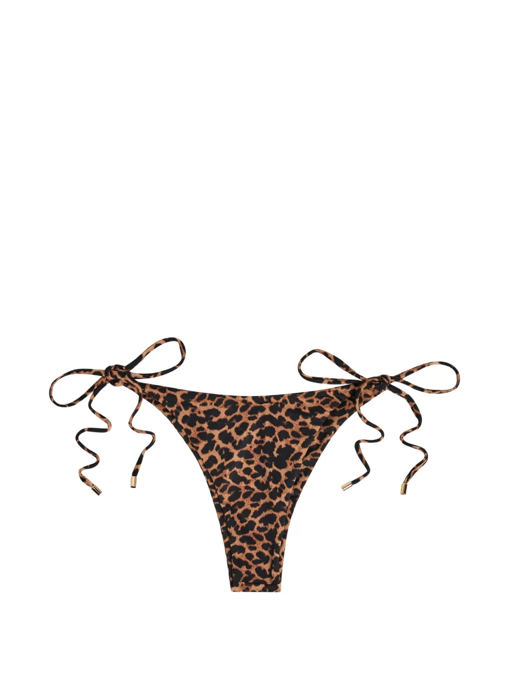 AWAY THAT DAY Catania leopard-print side-tie bikini bottoms - Marrone