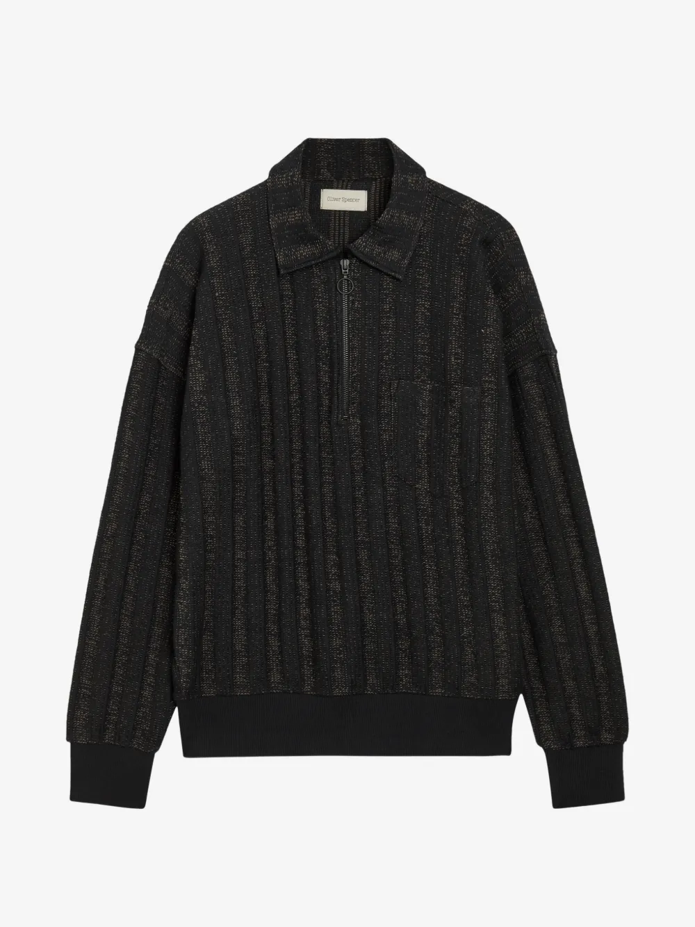 Oliver Spencer Lorimer quarter-zip sweater | Black | Image 1