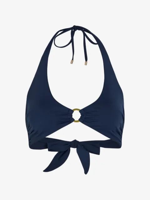AWAY THAT DAY ring-detail halterneck bikini top