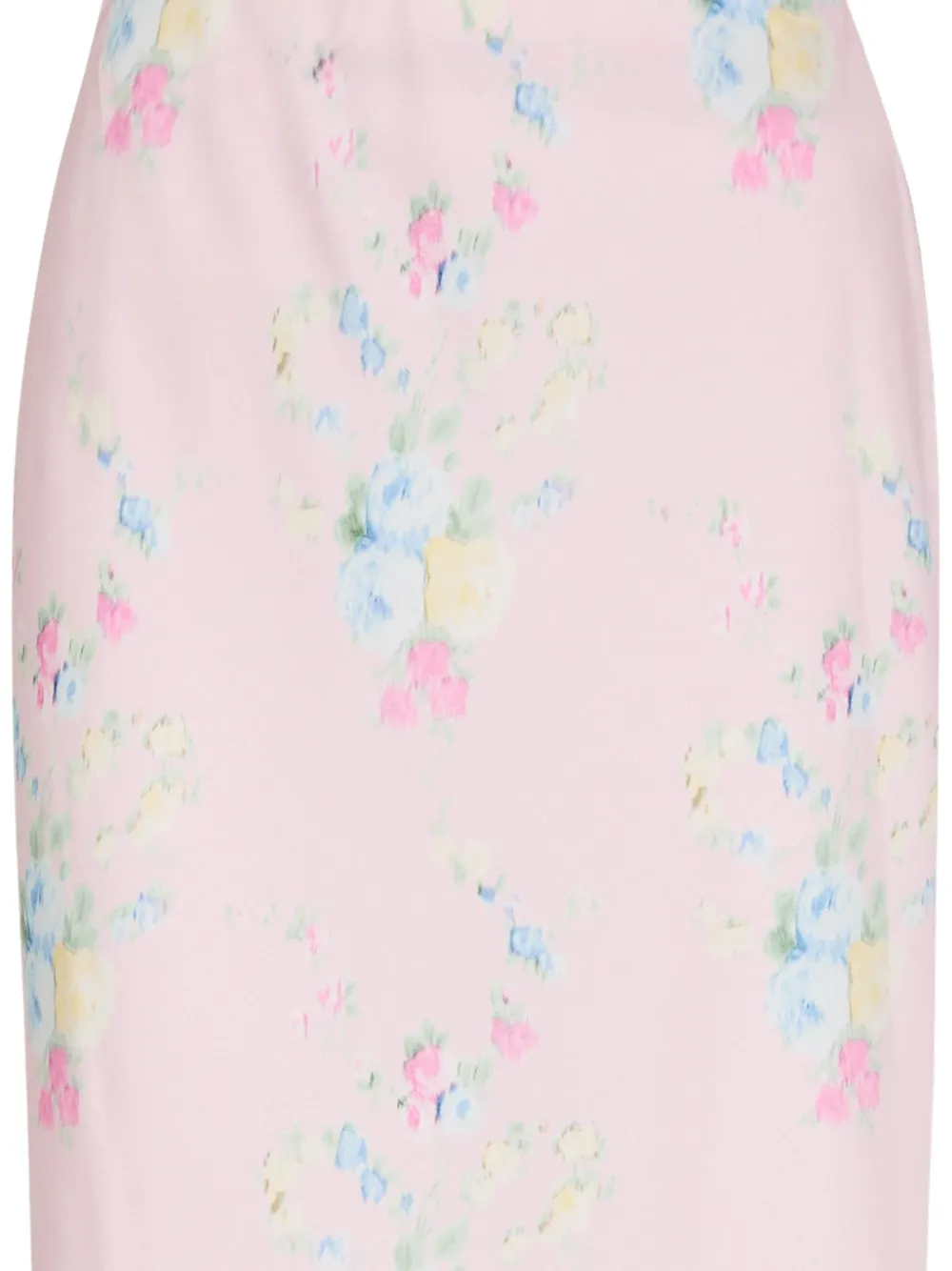 LoveShackFancy Kalo midi-rok met bloemenprint en kanten afwerking Roze