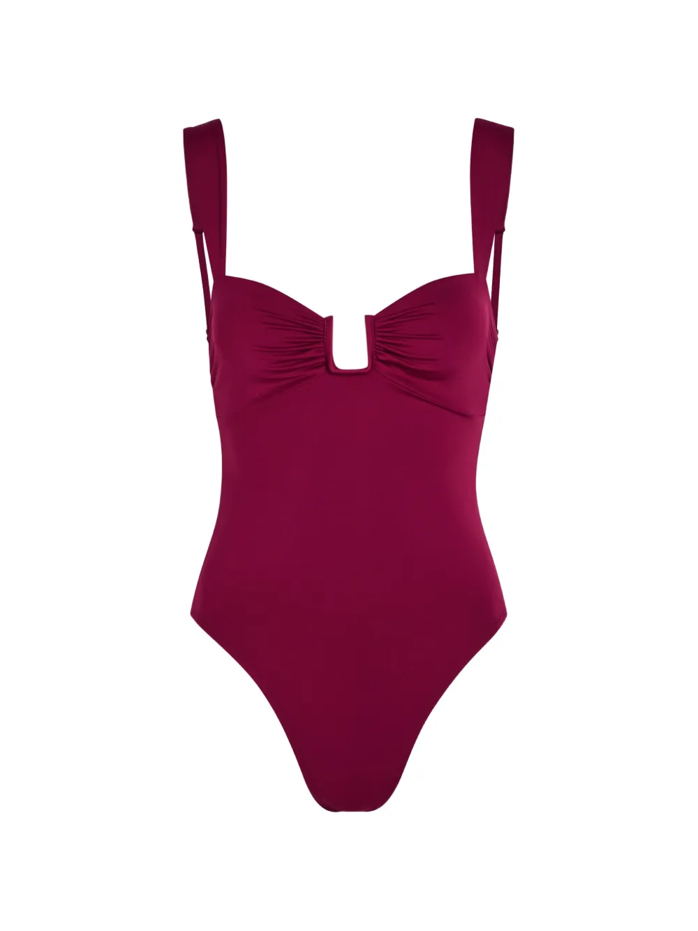 AWAY THAT DAY Cannes ruched-detail swimsuit - Rosso