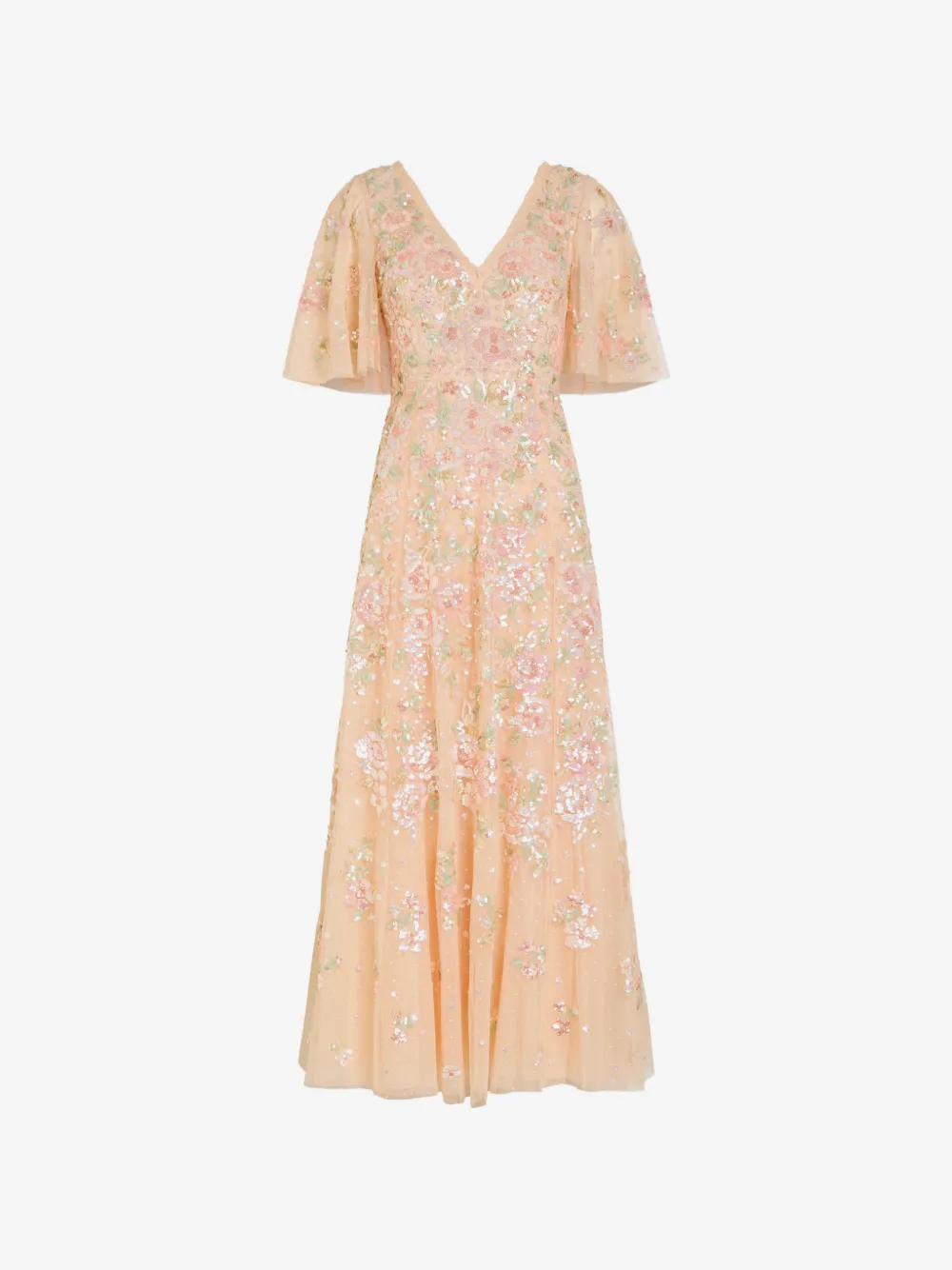 Needle & Thread Peony Bouquet sequin-embellished maxi dress | Neutrals | Image 1