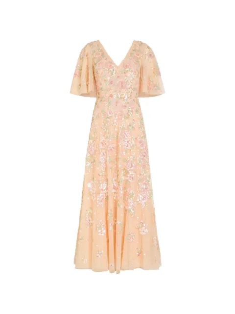 Needle & Thread Peony Bouquet sequin-embellished maxi dress