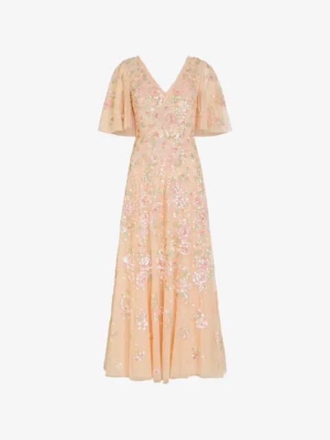 Needle & Thread vestido largo Peony Bouquet