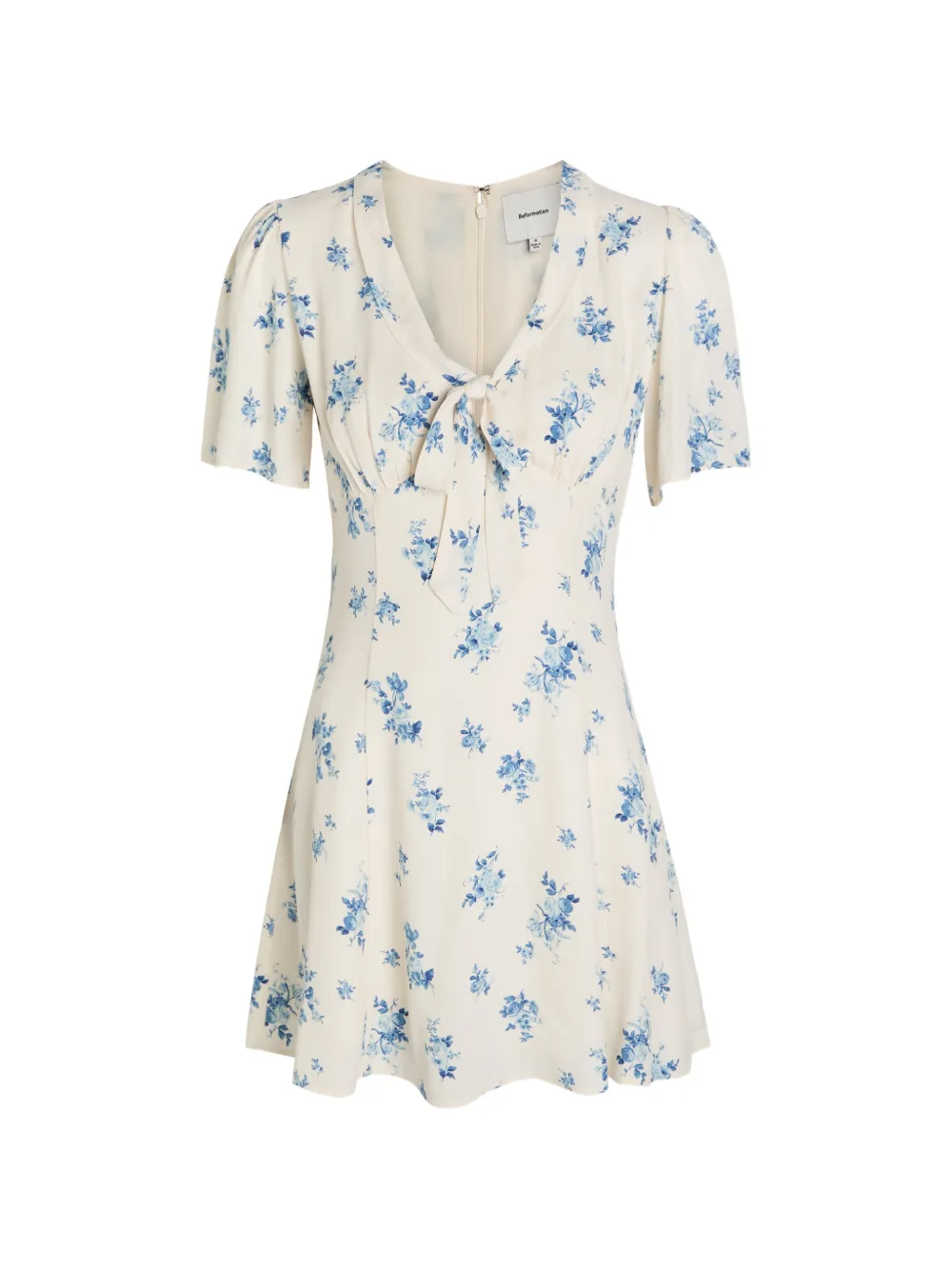 Reformation Tyra floral-print mini dress - White