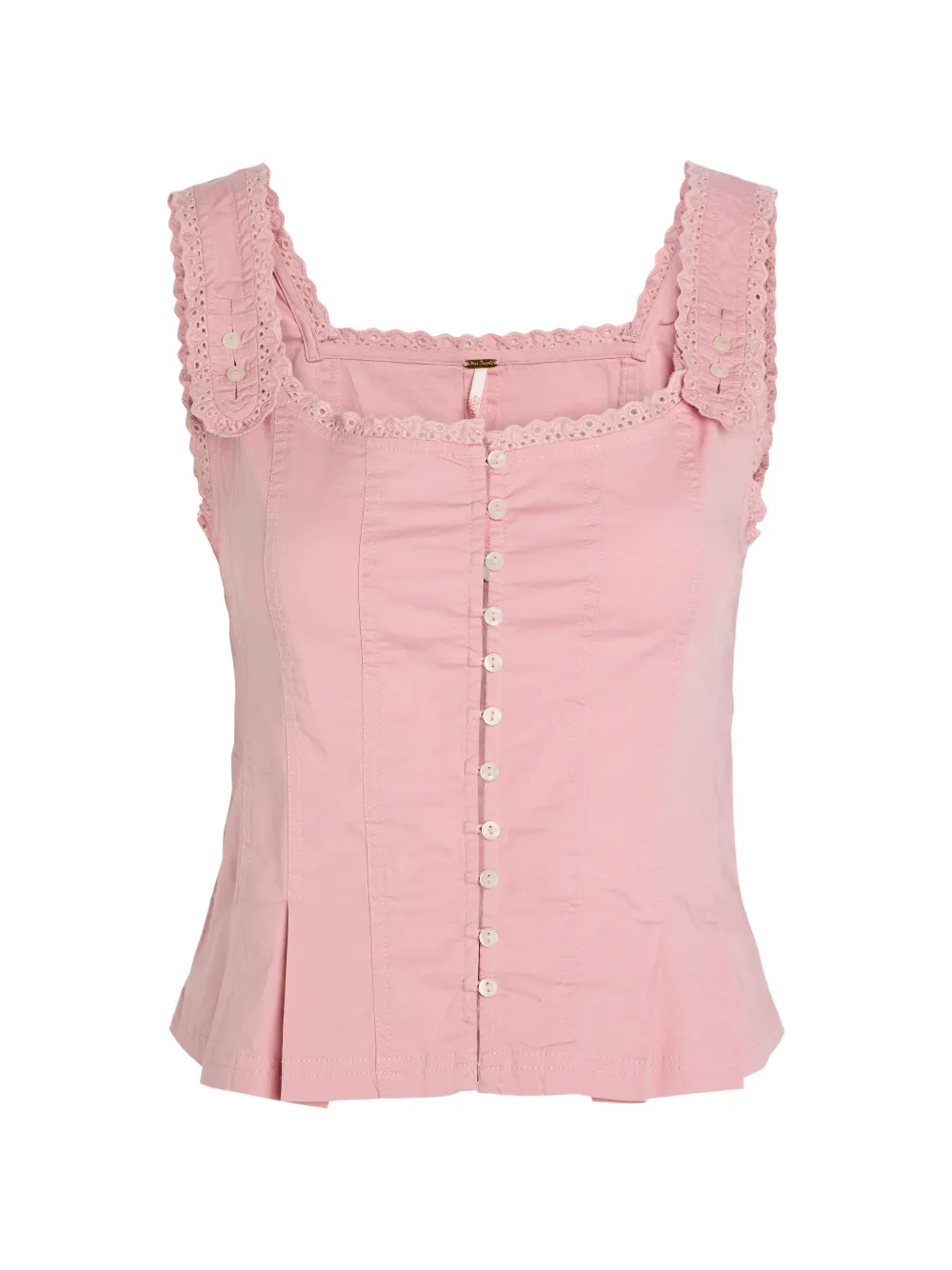 Free People Bridgette broderie-anglaise corset top - Rosa