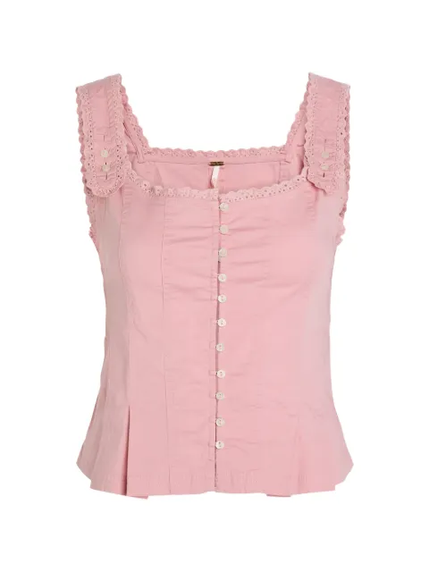 Free People Bridgette アイレットレース コルセットトップ