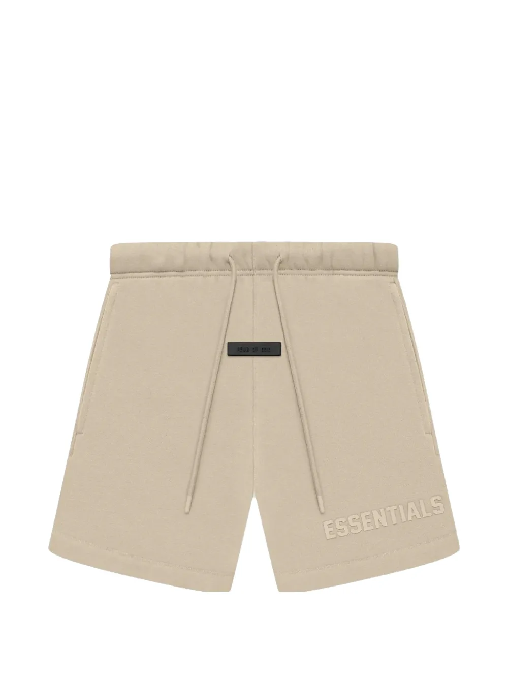 Essentials Logo-print Shorts In Brown