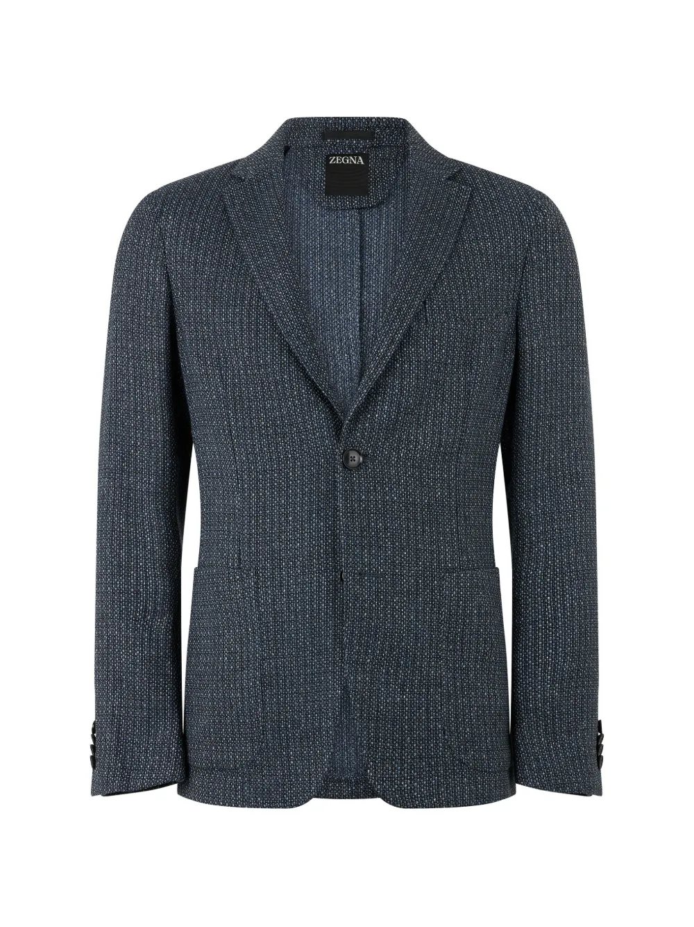 Zegna textured single-breasted blazer - Blu
