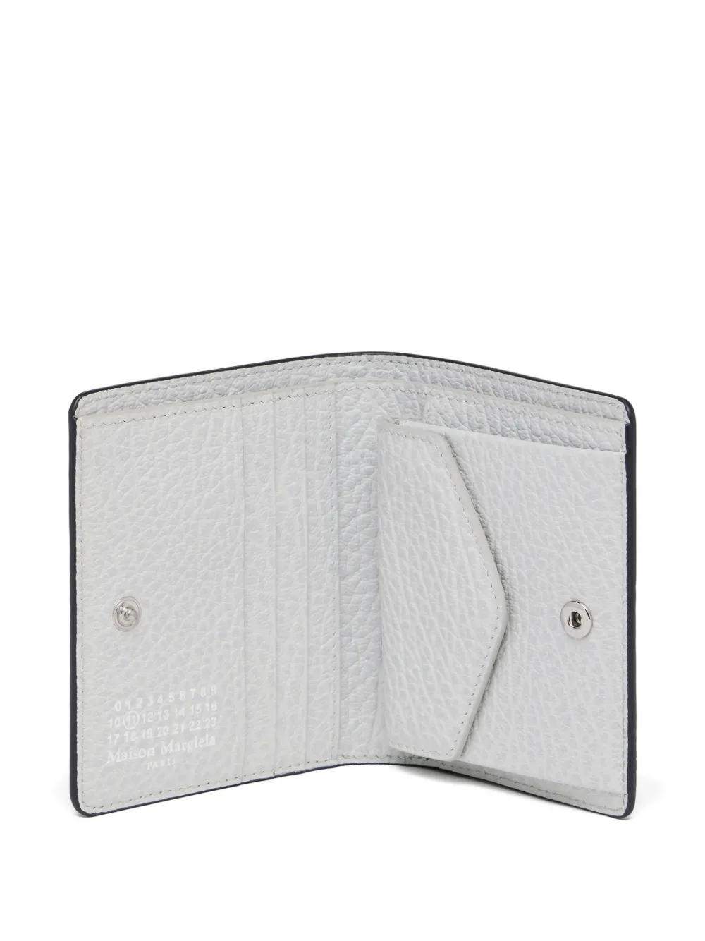 Maison Margiela Four White Stitch portemonnee van bewerkt leer Blauw