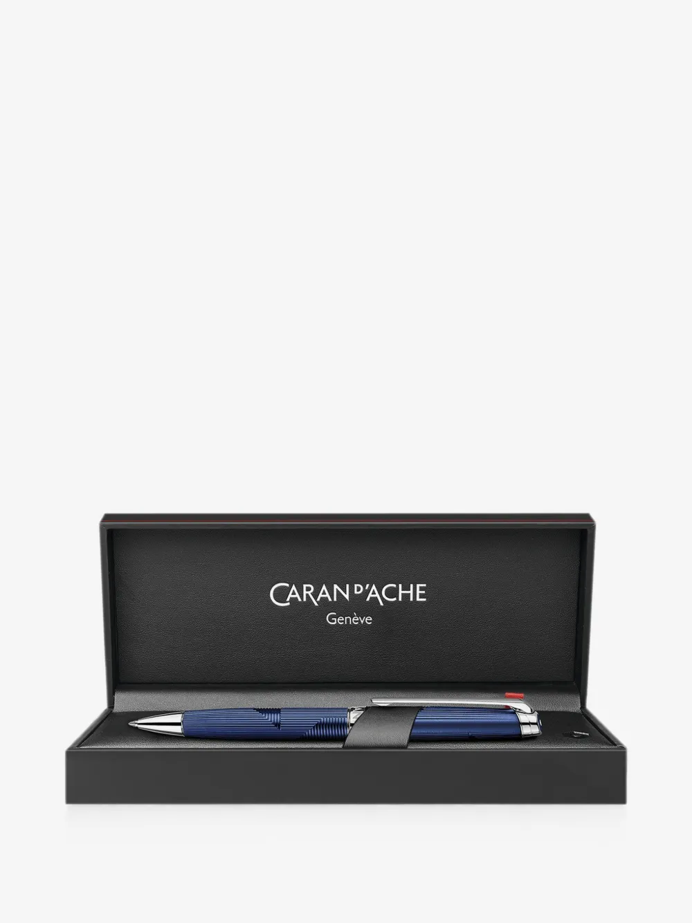 Caran d'Ache guilloché-engraved ballpoint pen | Blue | Image 1
