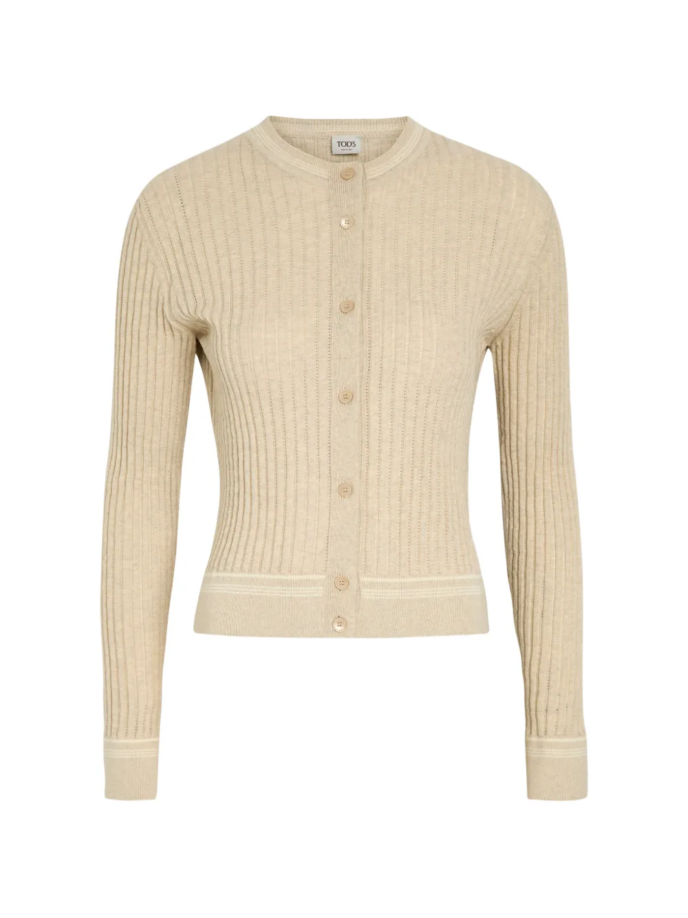 Tod's ribbed-knit cardigan - Toni neutri