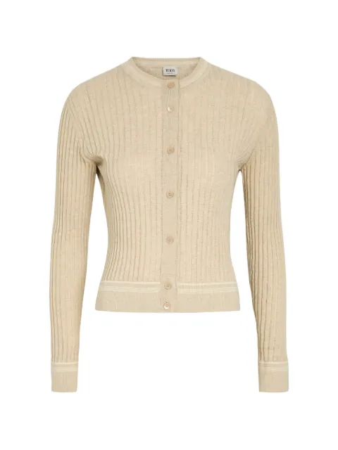 Tod's cardigan en maille à design côtelé