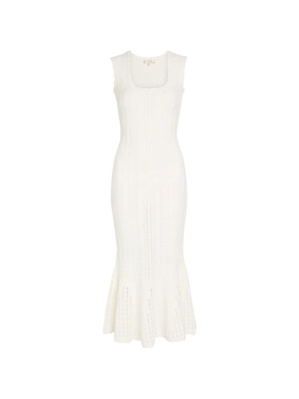 LoveShackFancy pointelle-knit ruffled midi dress - White