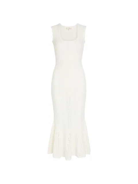 LoveShackFancy pointelle-knit ruffled midi dress