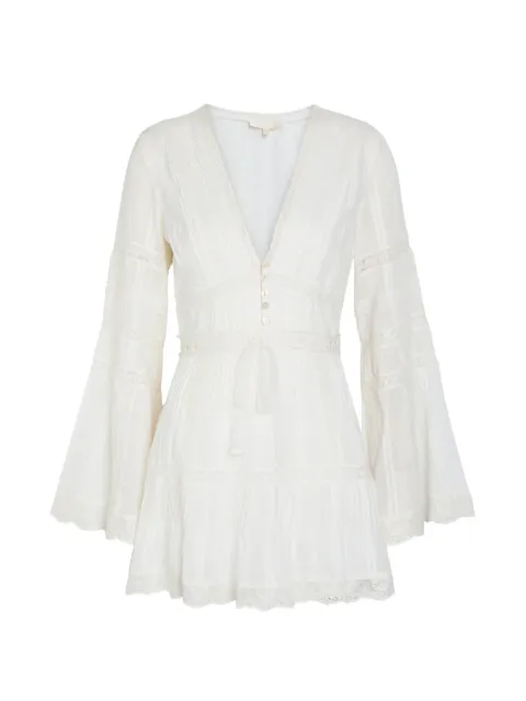 LoveShackFancy flared-sleeve mini dress