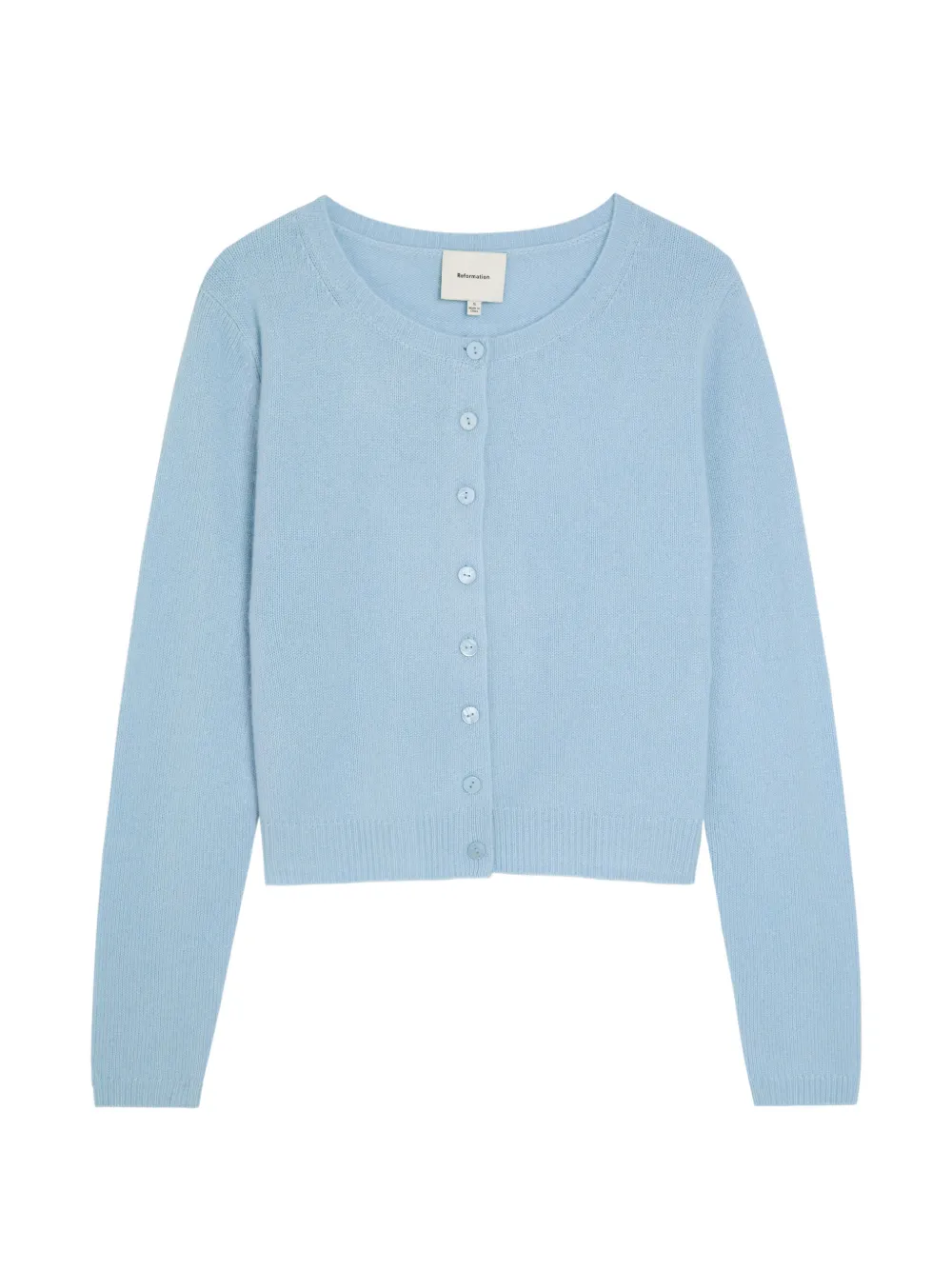 Reformation Clara Cardigan In Blue