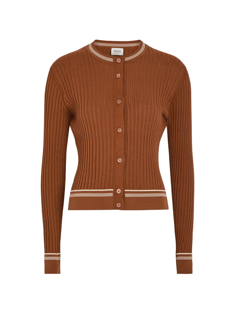Tod's ribbed-knit cardigan - Braun