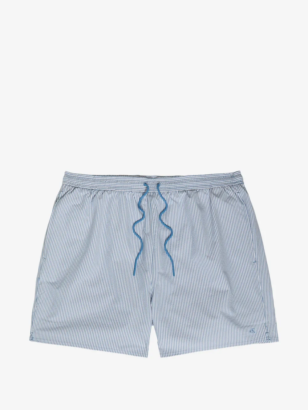 Calvin Klein striped seersucker swim shorts | Blue | Image 1