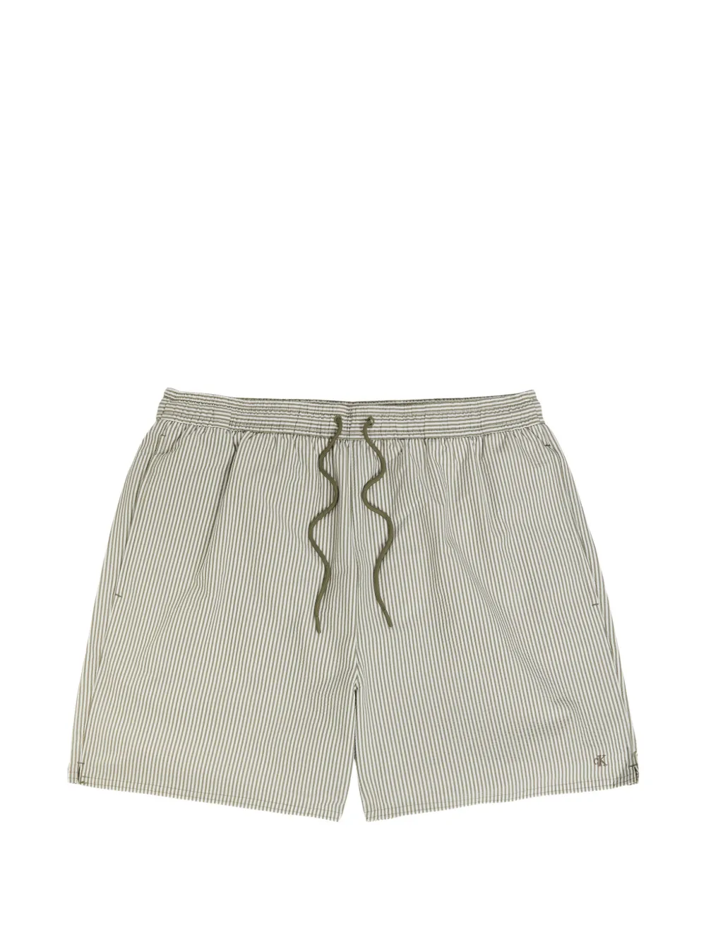 Calvin Klein striped drawstring swim shorts - Grün