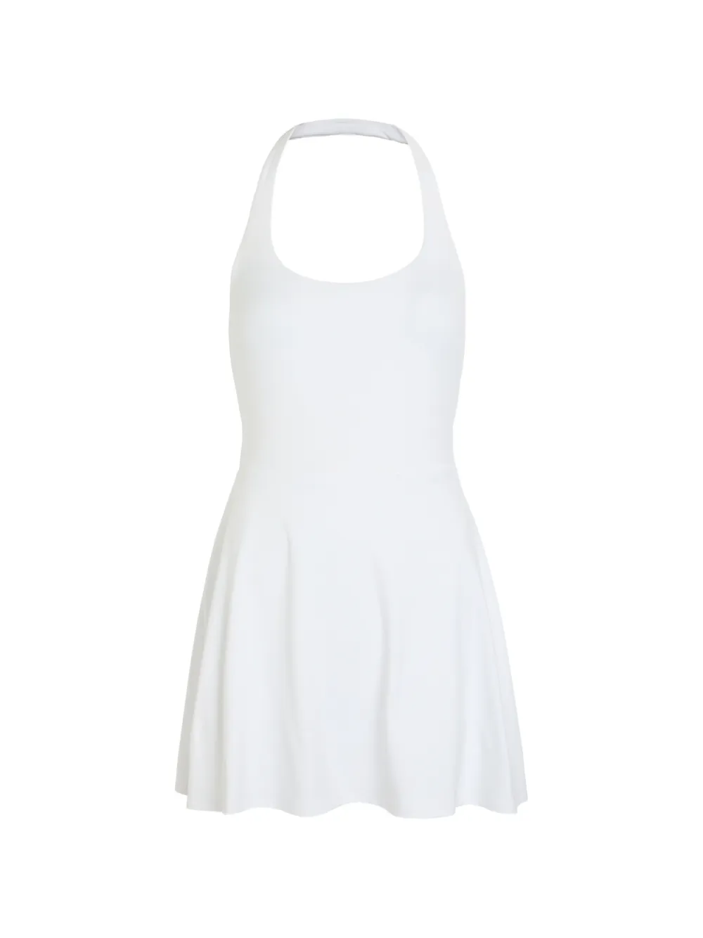 VUORI Tiebreak halterneck flared mini dress - Bianco