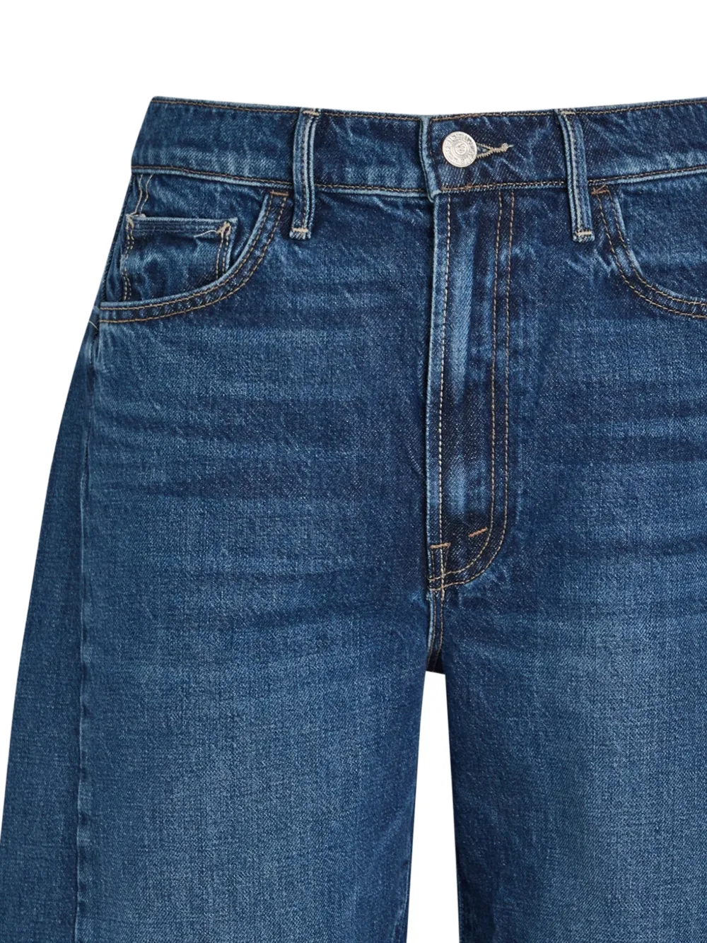 MOTHER The Half-Pipe shorts met franje en vlakken Blauw