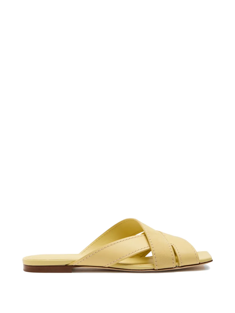 Tod's crossover-strap square-toe sandals - Yellow