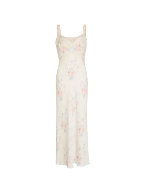 LoveShackFancy Annabeth floral-print lace-trimmed maxi dress